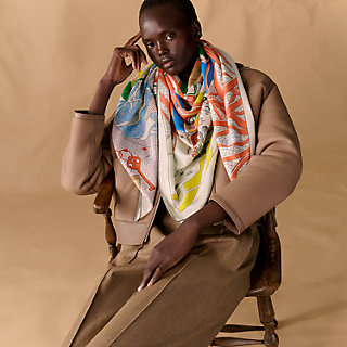 【HERMES】マリンコーチング ジャイアント シルク scarf 140CM Coaching scarf 140 | Hermès USA